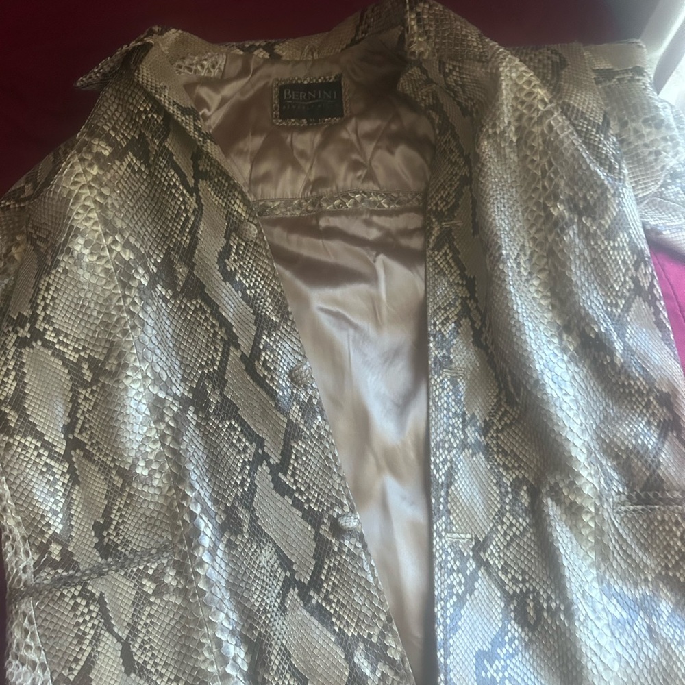 Bernini python skin coat jacket - Picture 2 of 2
